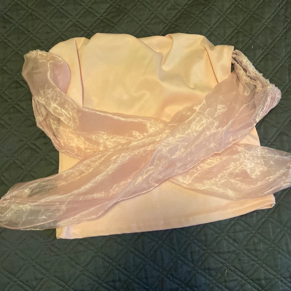 Off the shoulder pink top